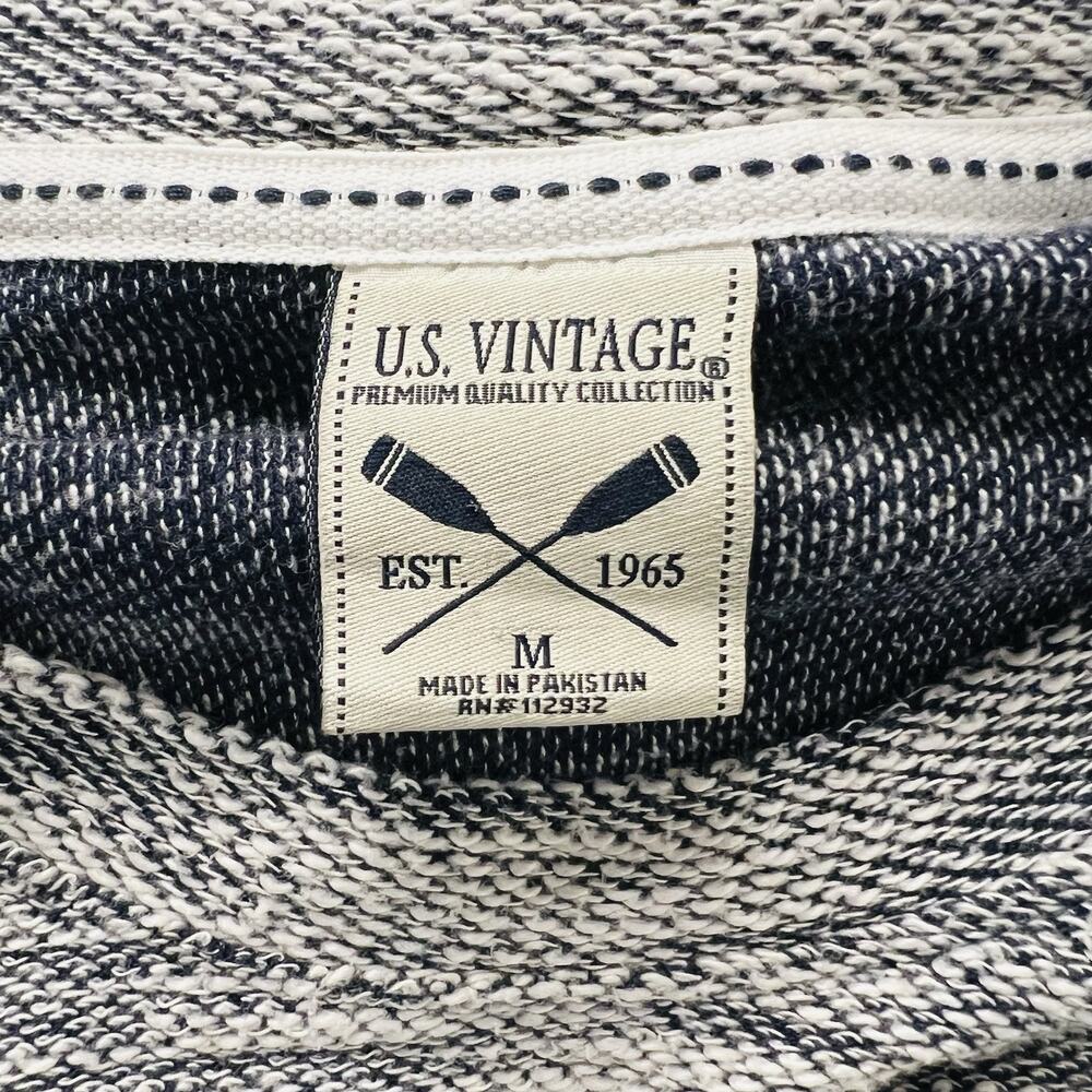 U.S. Vintage Sweater Woman’s Size Medium Navy Blue And White Knit - Picture 5 of 5